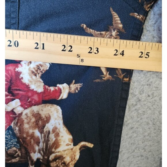 Bit & Bridle Large Button Down Rodeo Cowboy Bull Riding Santa Western Christmas - Picture 9 of 13